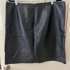 Elegant J Jill Black Leather Skirt